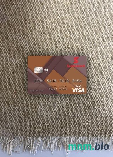 Jamaica Scotiabank visa obciążyć card wygląd fotograficzny skan PSD + zdjęcie